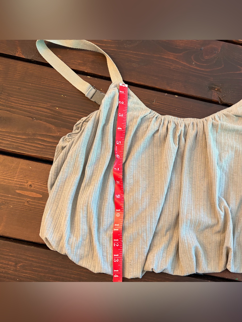 Anthropologie Sheer Ribbed Buckle Bubble Tank NWT size large - Picture 11 of 11